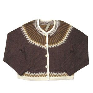 J. Crew Brown and Cream Sweater